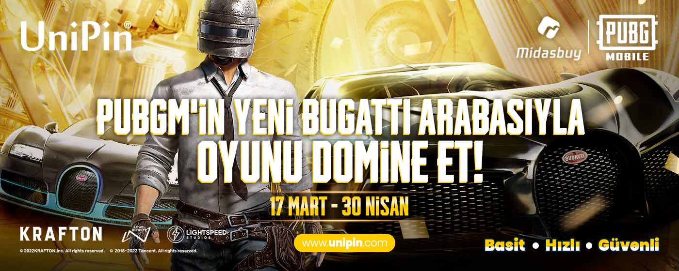 Hızın estetiği BUGATTI şimdi PUBG Mobile'da!